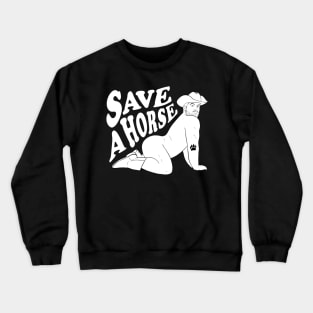 Save a horse vol.2 - Bryton Wood - black and white Crewneck Sweatshirt